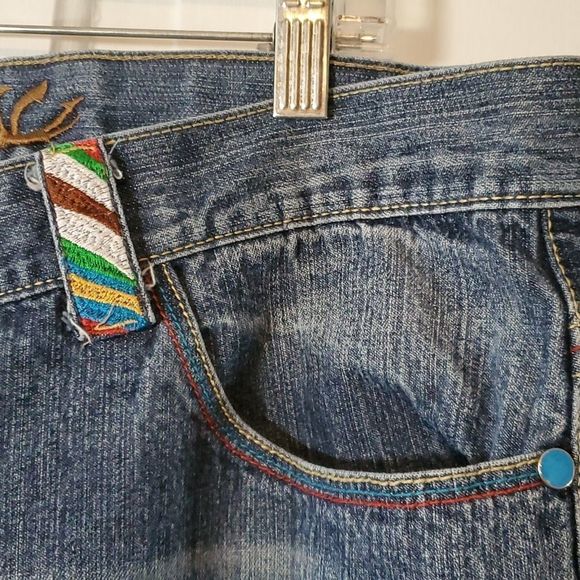 COOGI Style Embroidered Straight Leg Jeans W38 L32 - Picture 7 of 10